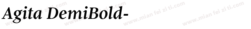 Agita DemiBold字体转换